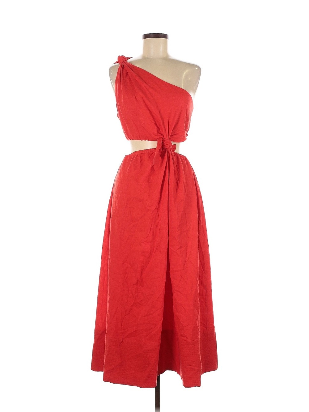 FARM Rio Red One-Shoulder Asymmetrical Dress Size XS - Picture 3 of 6